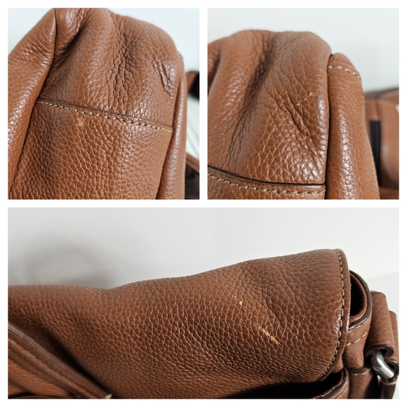 Coach Transatlantic Messenger Bag Brown Pebbled Leather Unisex Crossbody - Picture 16 of 16